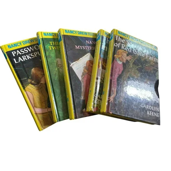 Lot of 5 Nancy Drew Mystery Stories Hardcover Books #6-10 By Carolyn Keene - Picture 1 of 11